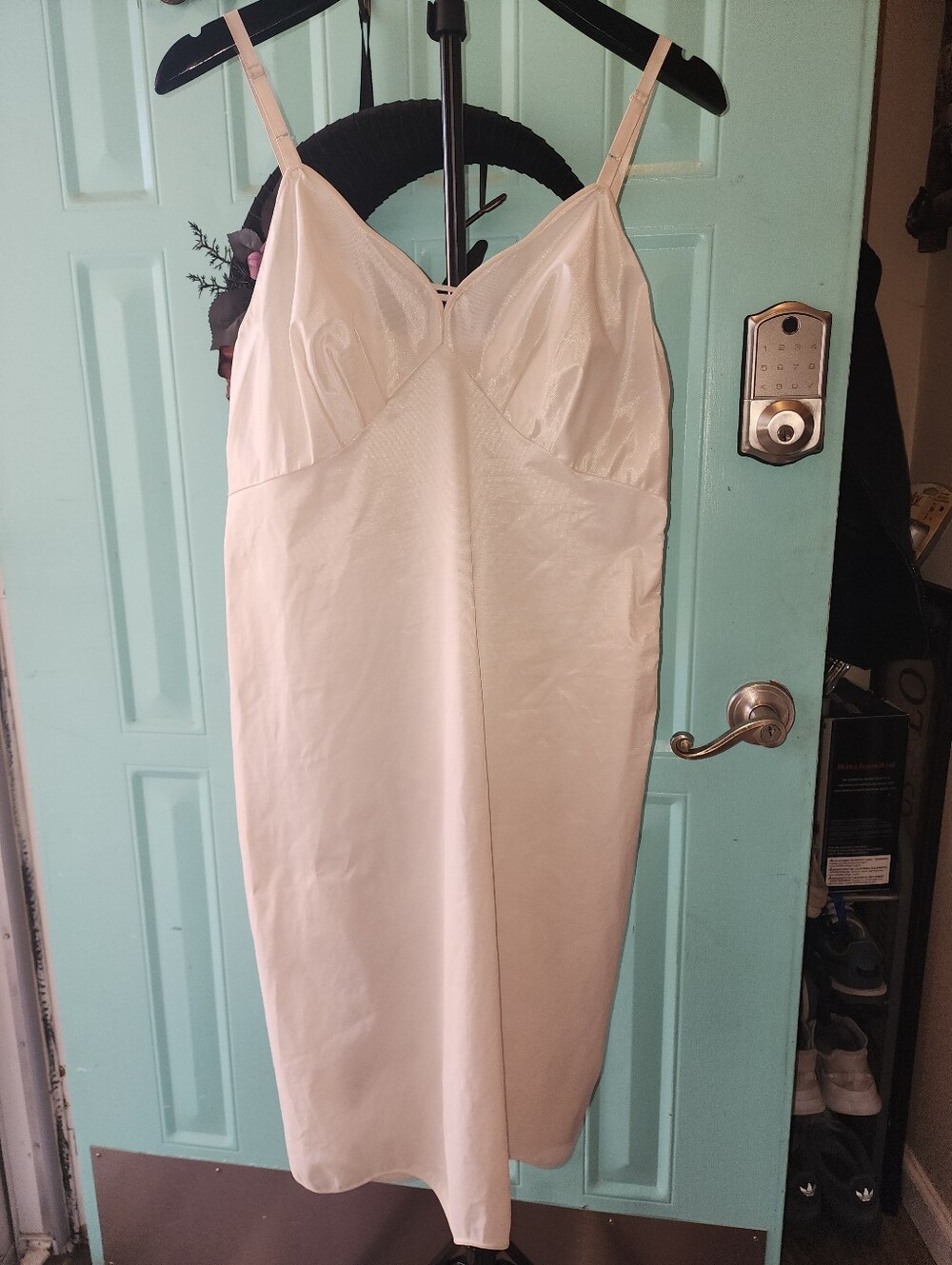 Vintage 1950s/1960s Kayser Side-Zipper Midi Slip Dress • Bullet Bust Bodice